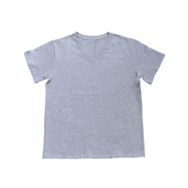 Alien Kitty 2021 New Summer T Shirt Women Soft Free Loose Hot Sale Solid Fresh Casual Natural Short Basic Shirts 9 Colors V-Neck Grey