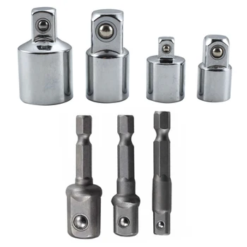 

Carbon Steel Bit Holder Drill Socket Adapter Shanks Wrench Nut Driver 7pcs Tool