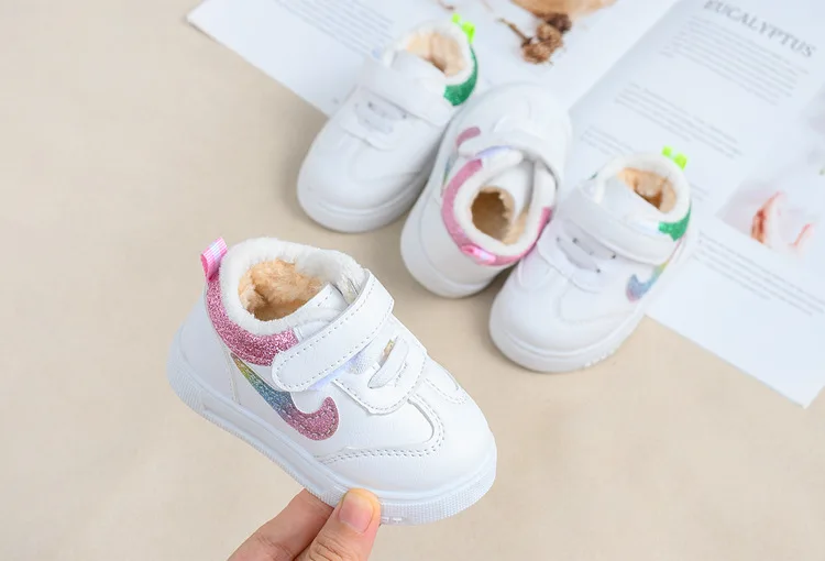 Популярная модная детская обувь для малышей нескользящая Мягкая Спортивная обувь для новорожденных теплая хлопковая обувь кроссовки для первых прогулок для мальчиков и девочек