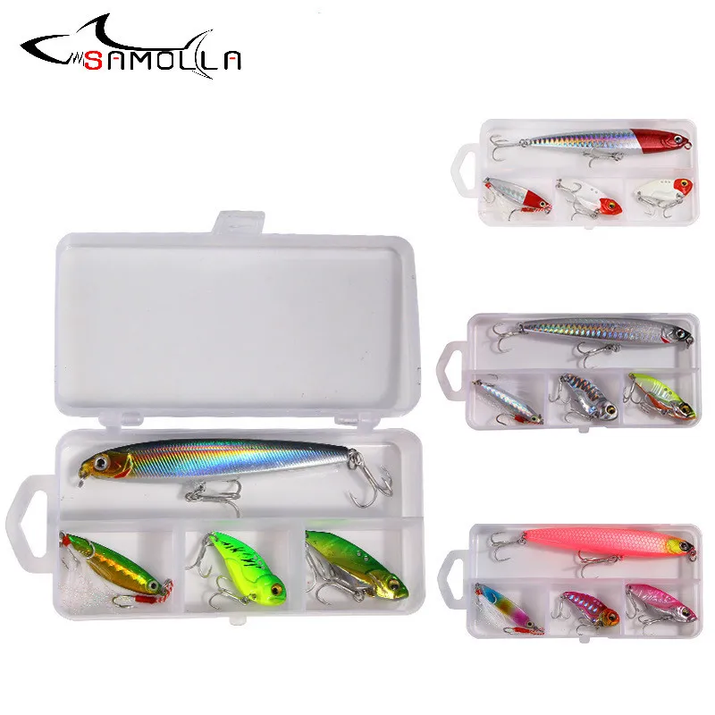 

Fishing Lure Set Bass Fishing Jig Pencil Vib Weights Saltwater Lures Metal Jig Isca Artificial Wobbler Fake Fish Trout Lure