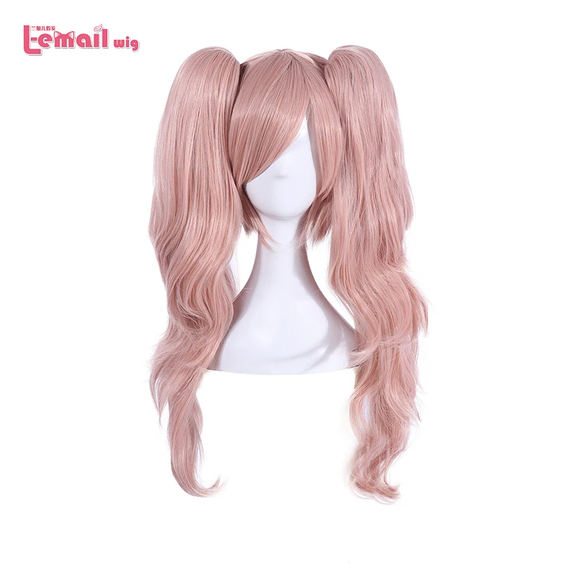 Парик L-email НОВЫЙ Danganronpa Junko Enoshima косплэй парики 70 см Длинные розовые термостойкие синтетические волосы Perucas косплэй парик