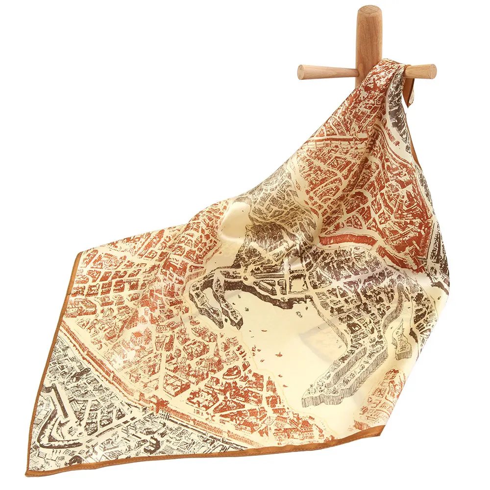 Высокое качество чистого шелковый шарф для женщин бандана женский волос топ