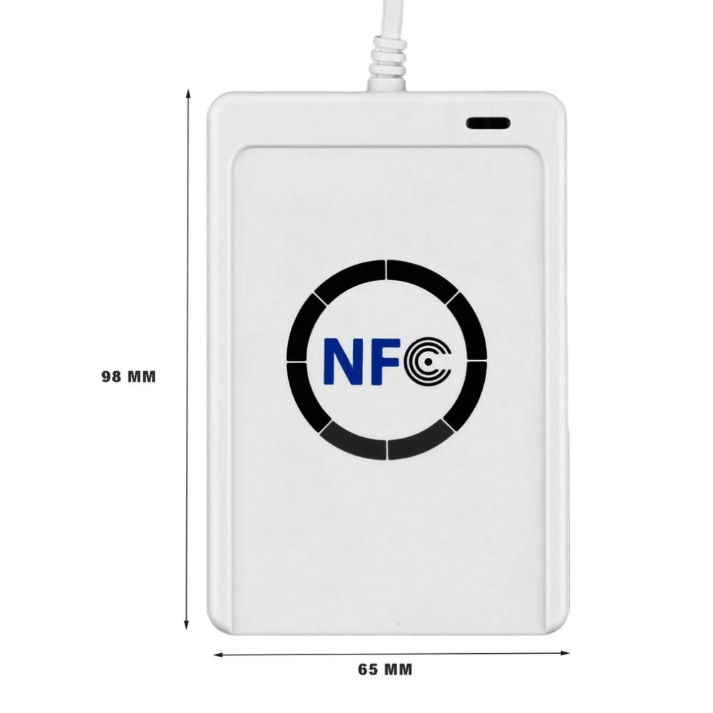 LESHP считыватель смарт-карт NFC USB ACR122U RFID Бесконтактный для всех 4 типов NFC(ISO/IEC18092) тегов+ 5 шт M1 карт