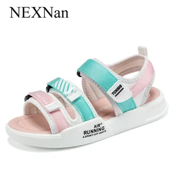 

NEXNan Summer Beach Sandals For Girls Shoes Kids Sandals Boys Shoes Children Sandals Kids Shoes Hook&Loop School Footwear 2020