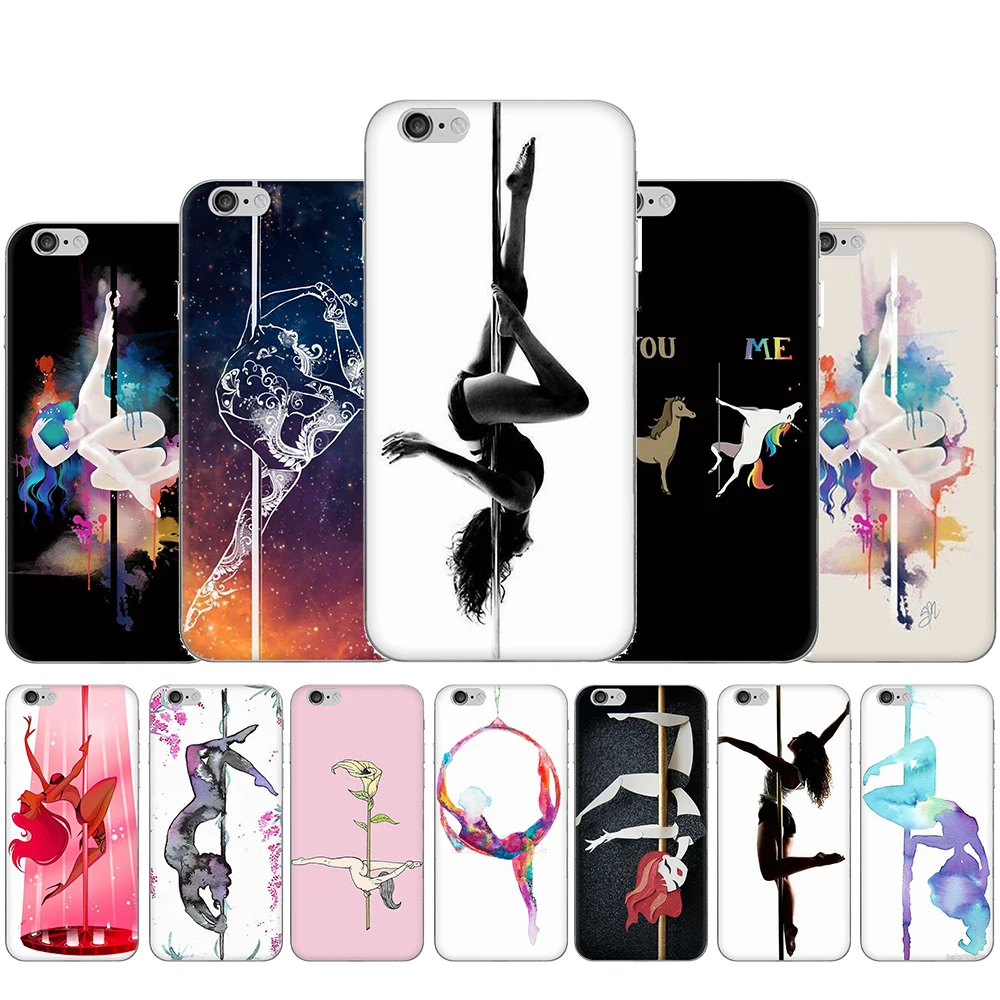 Жесткий чехол для телефона с танцами на полюсе фитнеса iphone 5 5s SE 2020 5C 6 6s 7 8 Plus X XR XS Max