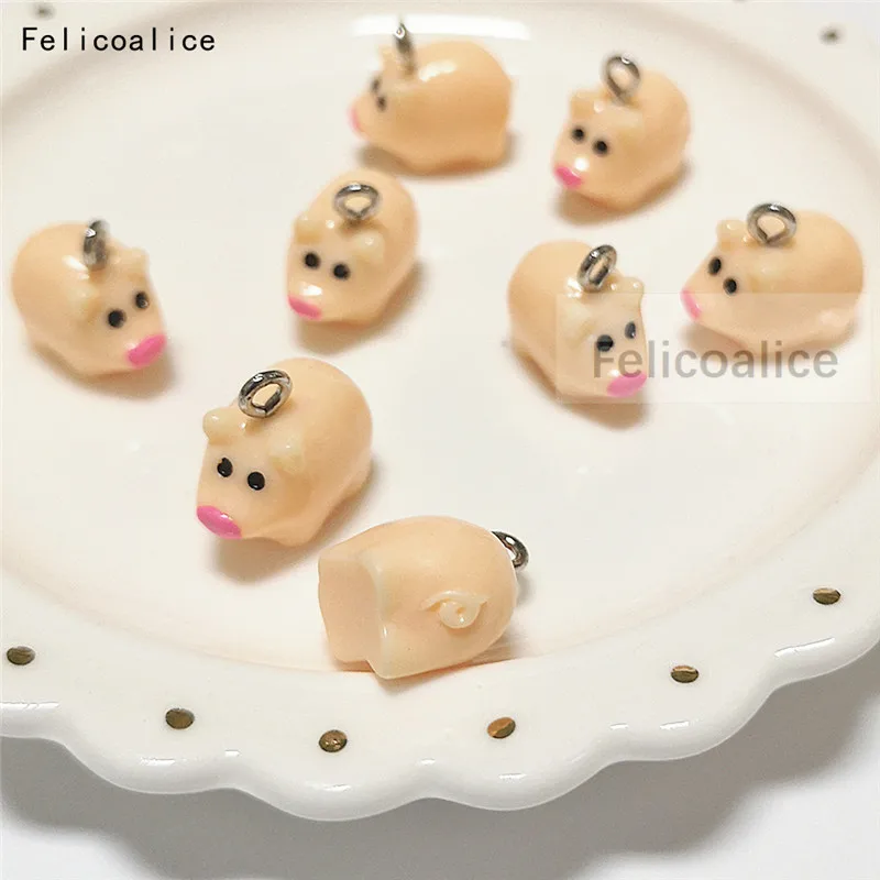 

10Pcs Cute Duck Resin Earring Charms Diy Findings Kawaii 3D Phone Keychain Bracelets Pendant For Jewelry Making Miniature