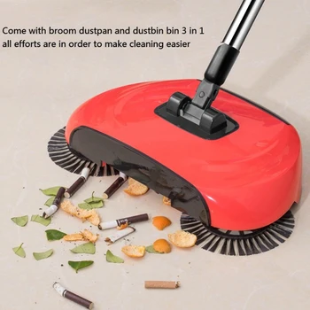 

Hand Push Sweeping Machine Push Magic Broom Dustpan Handle Household Cleaning Stainless Steel Sweeping Machine Push Type