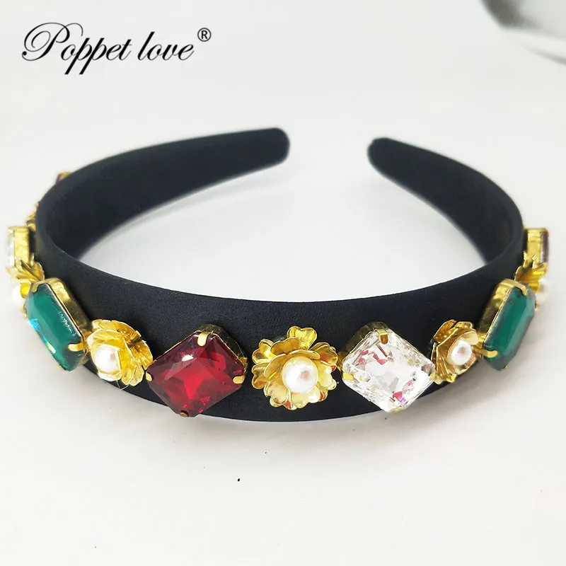

New Design Fashion Elegant gold Hair Jewelry Pearl Beaded Headbands for Women Bohemian Natural Stone Hair Accessories
