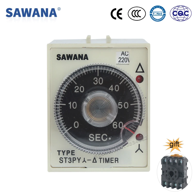 

Time Relay Digital Timer ST3PY AC220V 110V 380V DC 24V delaying of star delta star Relay 8 pin socket base Timming Relays