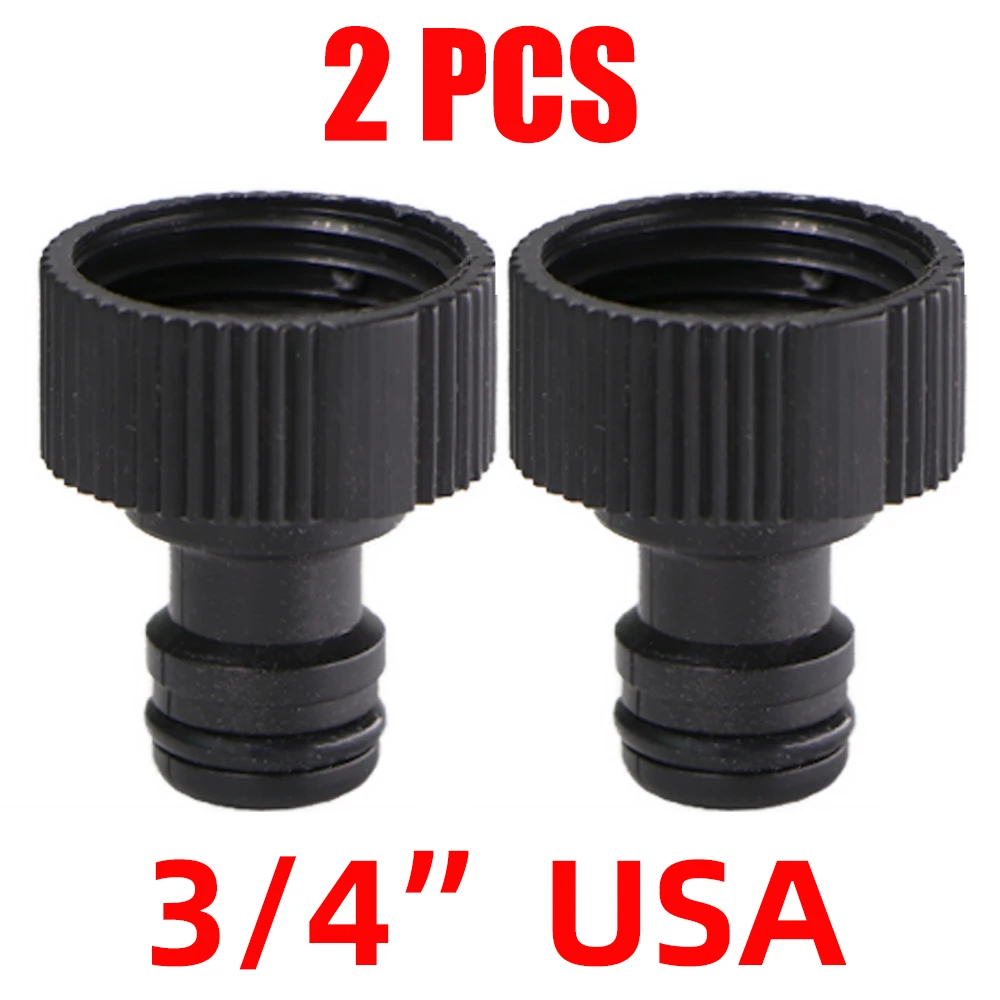 Quick Connector Nipple EURO USA 3/4 Inch Male Threaded Hose Pipe Adapter for Garden Tubing Drip Irrigation Watering System