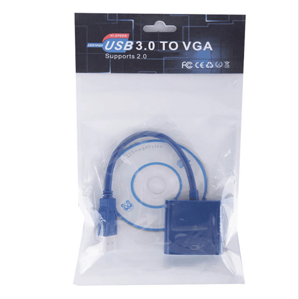 Мульти-дисплей адаптер USB 3,0 в VGA конвертер внешняя видеокарта для ноутбука DVD плеер планшеты с приводной удлинитель