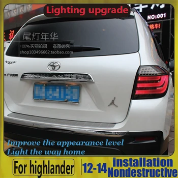 

Car Styling Tail Lamp for Toyota Highlander Tail Lights 2012-2014 LED Tail Light Signal LED DRL Stop Rear Lamp Accessorie