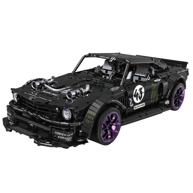 DHL Yeshin 20102 Technic Car Series MOC-16915 Mustang Hoonicorn с функцией двигателя автомобиля строительные блоки кирпичи детские автомобильные игрушки
