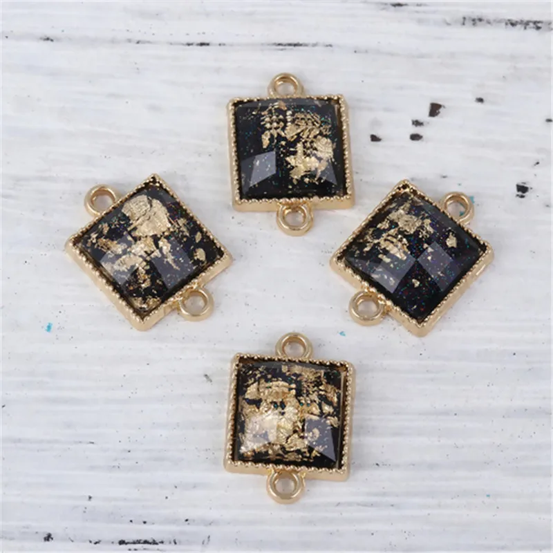 DoreenBeads цинковый сплав соединители цветок ромашки золото желтый Эмаль для самодельных ювелирных изделий Аксессуары 18 мм x 13 мм, 10 шт