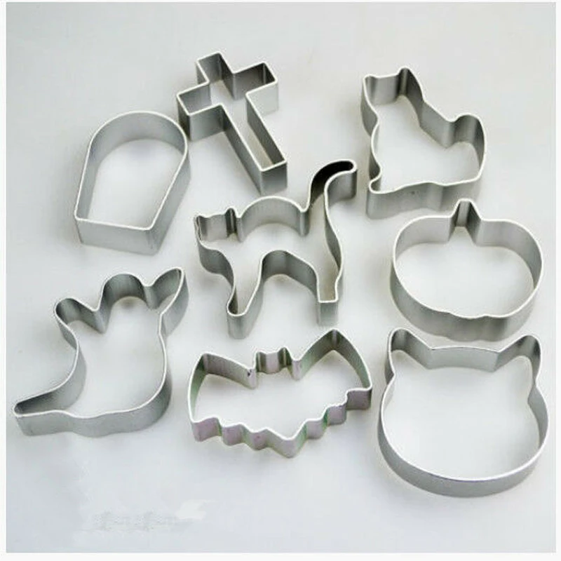 

8X Halloween Ghost Pumpkin Cross Cookie Cutter Mold Biscuit Baking Tool For DIY Halloween Decoration Party Food