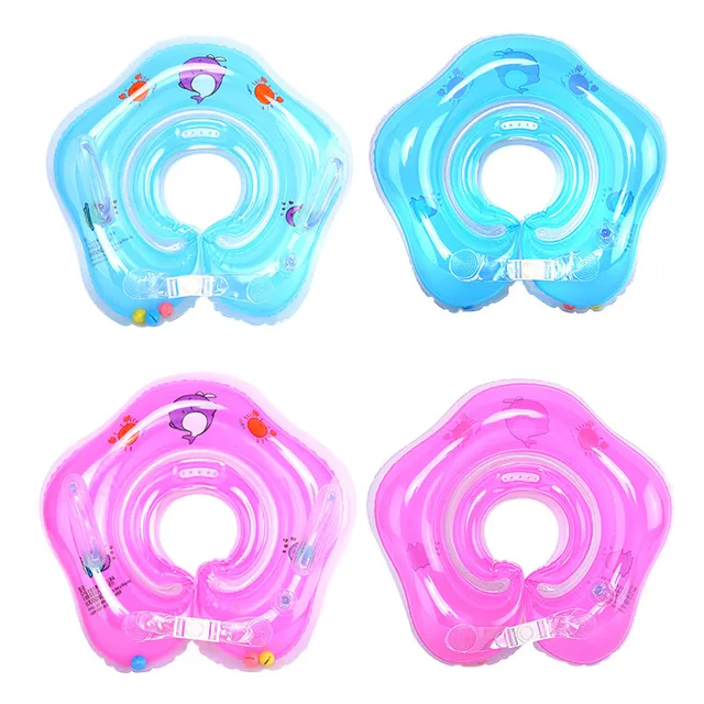 Baby Swimming Rings Double-decked Safety Floating PVC Inflatable Pool Float with Handle M09 4