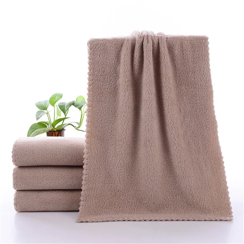 6 Colors Plain Hand Towel Coral Fleece Cleaning Towel Coral Velvet Soft Microfiber Hand Towel 35x75cm 5
