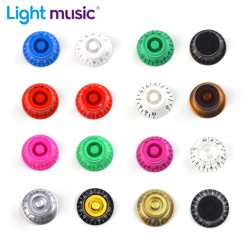 

4pcs Electric Guitar Volume Tone Knob Top Hat Straight Guitar Speed Control Knob Plastic For LP Guitar Guitar Accessories