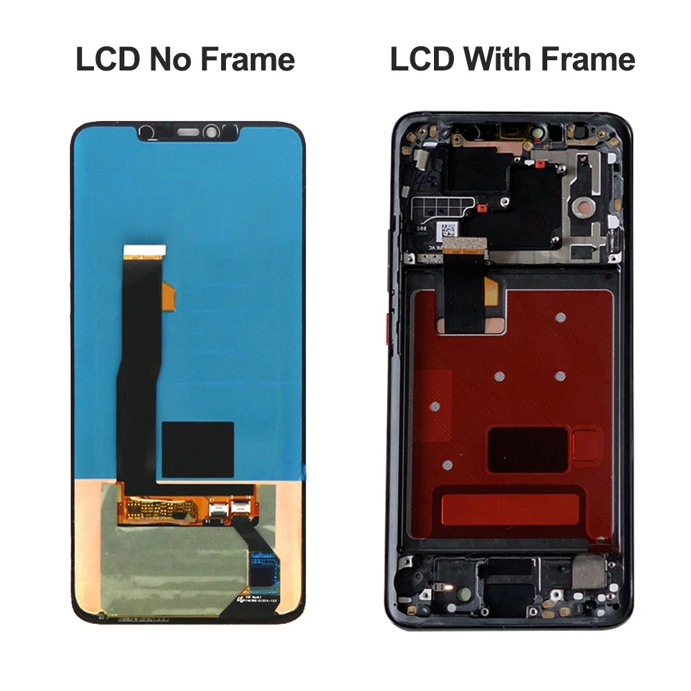 Дисплей для huawei mate 20 pro lcd кодирующий преобразователь сенсорного экрана в сборе с рамкой отпечатков пальцев для экрана huawei mate 20 pro