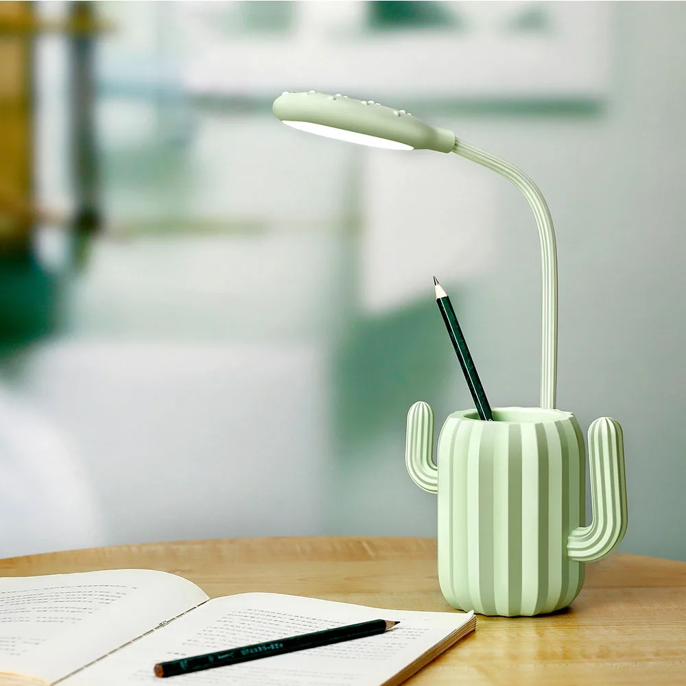 

Multi Use LED Table Lamp Cactus Shaped Desk Lamp Modern Reading Book Light Multi-colors For desk bedroom dress up