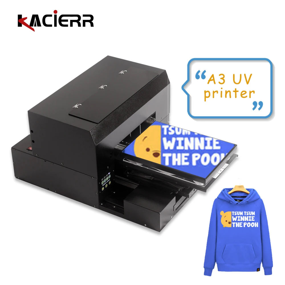 

A3 large format DTG clothes printing machine with high resolution and 6 color channels multi-function for T-shirt logo printing