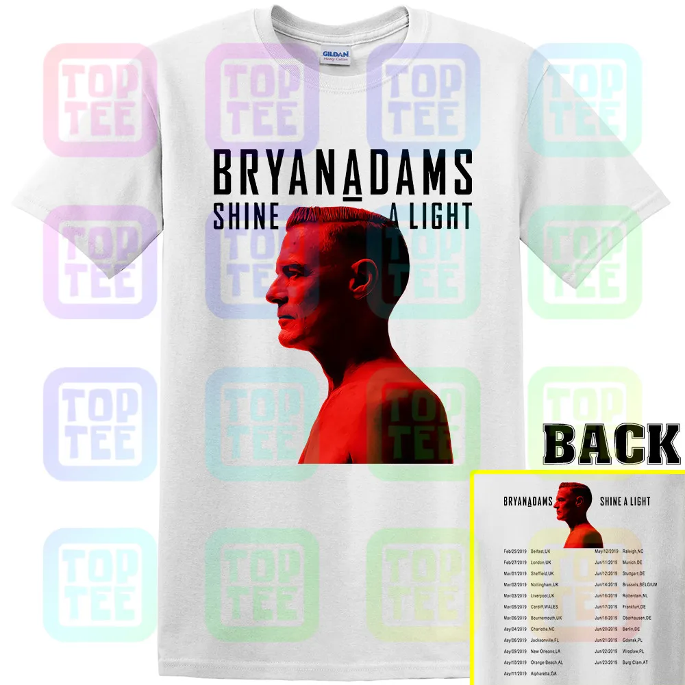 Bryan Adam Tour черная футболка с коротким рукавом, размер готов S-3XL Лидер продаж