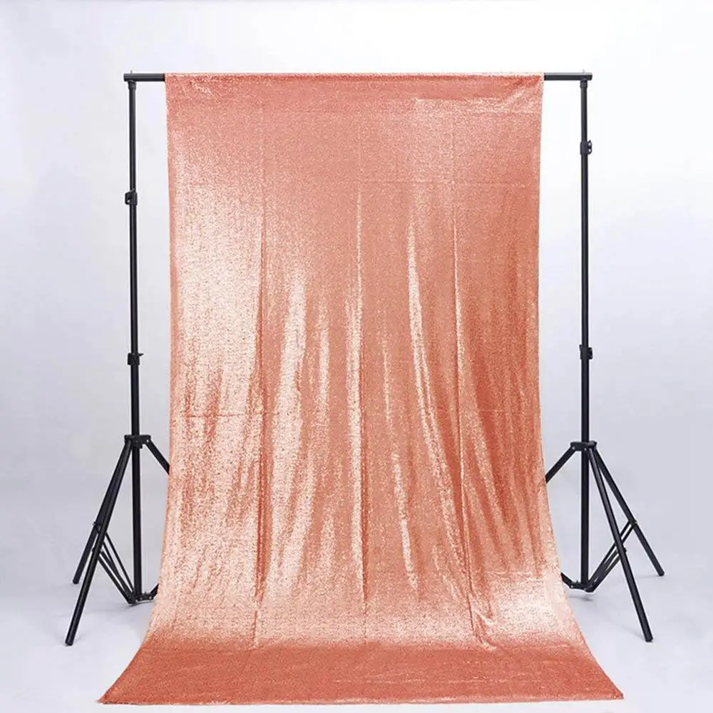 Blush Темно-золотые вечерние занавески 24x120 дюймов Фотофон рождественские занавески Золотой Фон Decoration-M190921 - Цвет: Blush
