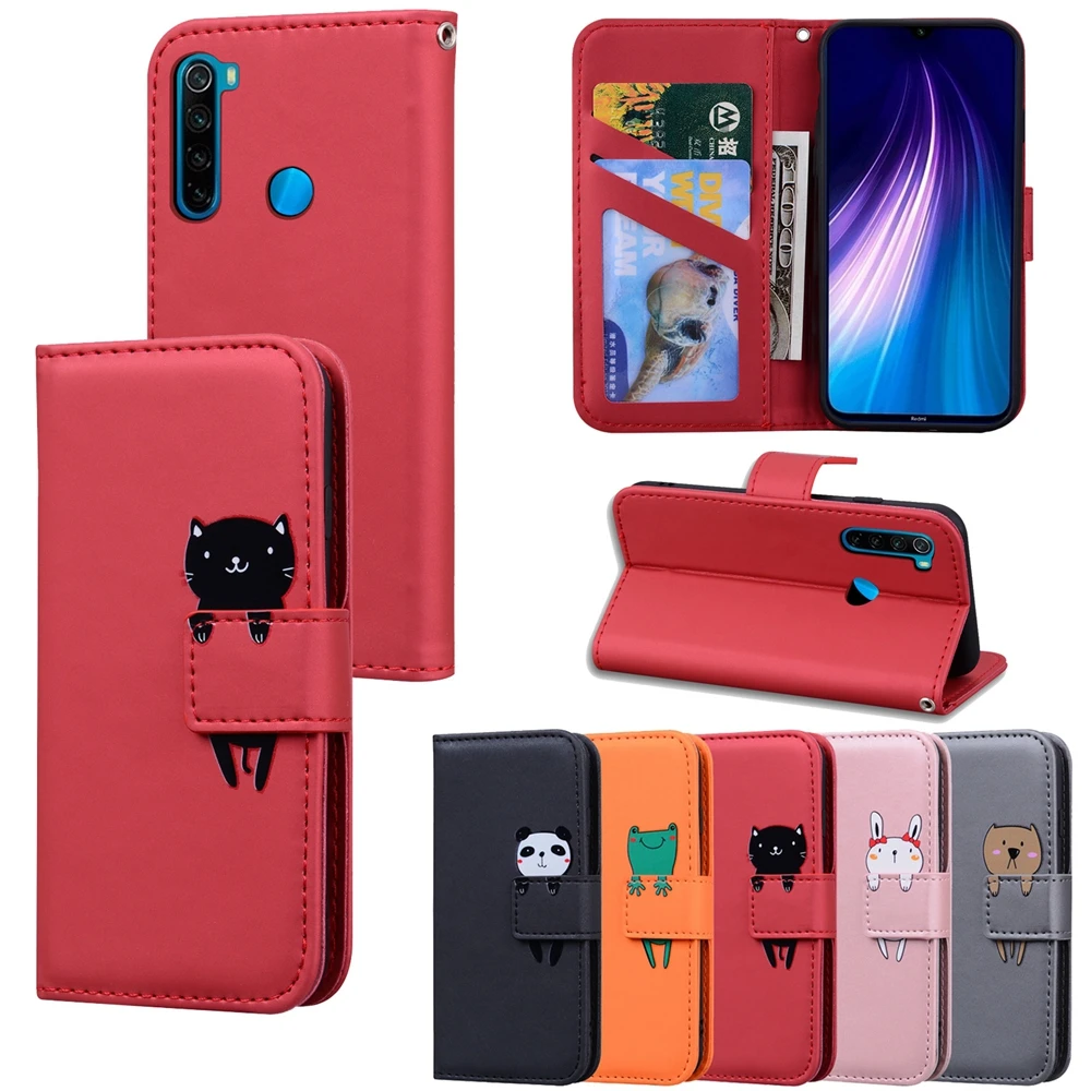 Для Xiaomi Redmi Note 8 чехол мультяшный кожаный флип-чехол для телефона для Etui Xiaomi Redmi Note 8 7 Pro Чехол Магнитный чехол-кошелек