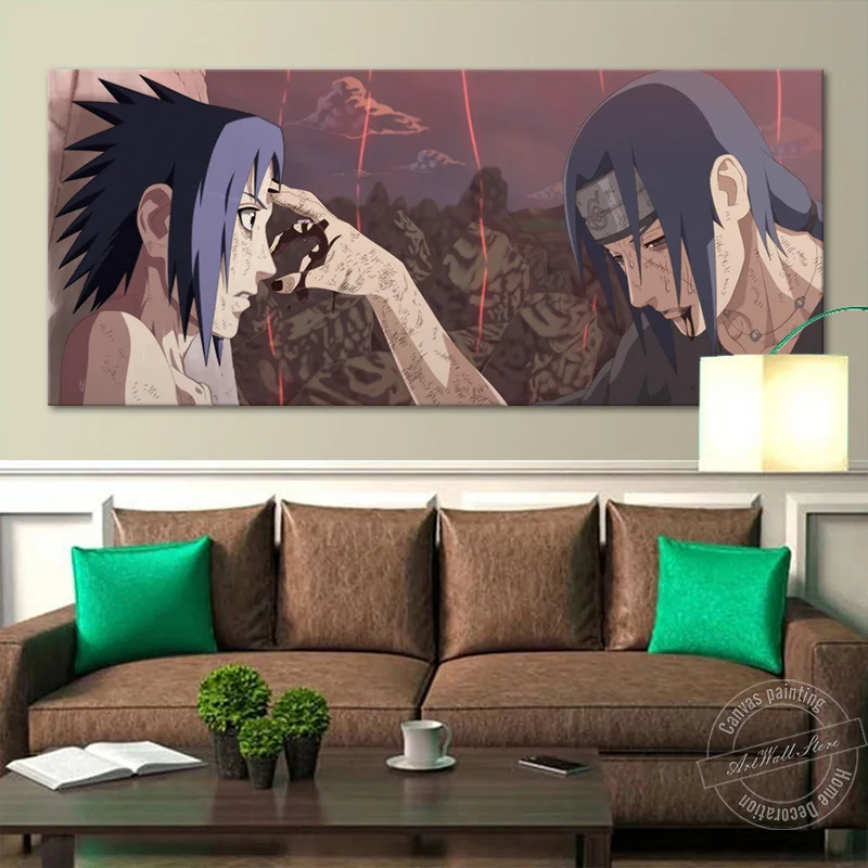 Naruto - Sasuke and Itachi Emotional Canvas Poster (Different Sizes)