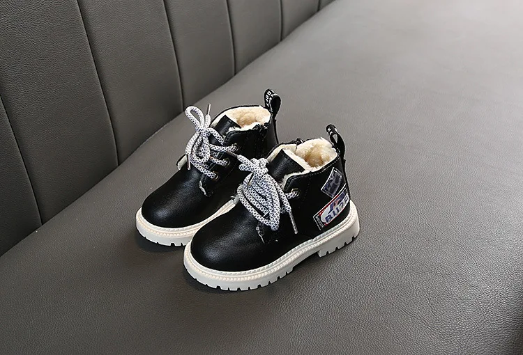 Детские ботинки; обувь для маленьких девочек и мальчиков; зимние ботинки; водонепроницаемые детские теплые кроссовки; детские зимние ботинки; 21-30
