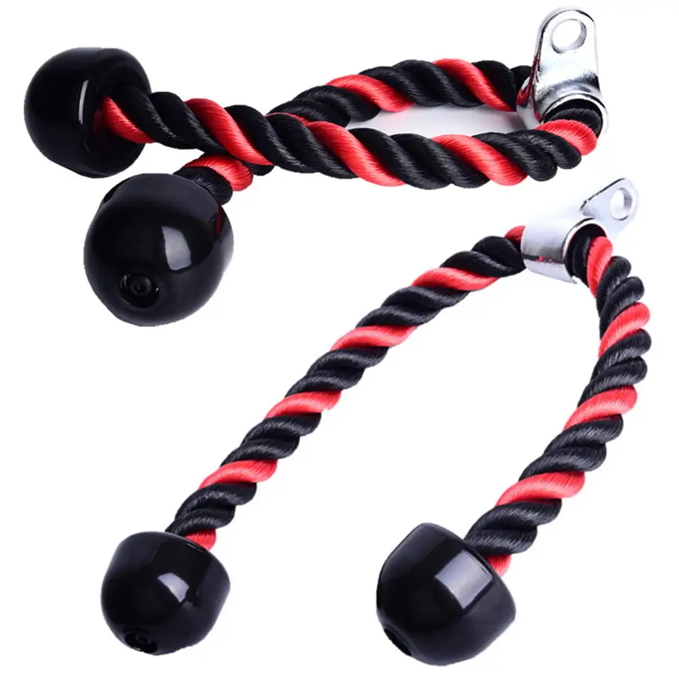 Cuerda de Tricep Gym Rope Cable Pulldown Exercise Back Fitness Strength Training