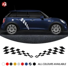 ^^Best Offers 2 Pcs Checkered Flag Styling Car Door Side Stripes Sticker Body Body Decal For MINI Cooper S F55 5-door JCW One Accessories ^^Best Offers 2 Pcs Checkered Flag Styling Car Door Side Stripes Sticker Body Body Decal For MINI Cooper S F55 5-door JCW One Accessories