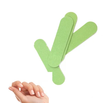 

100pcs Mini Wooden Nail Files Printing Board Nail Buffers Cute Disposable Nail File Manicure Tools (Random Color)