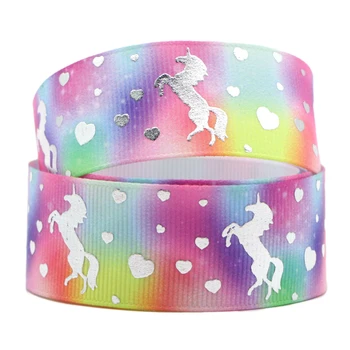 

David accessories Silver Foil Grediant Christmas Grosgrain Ribbon Fabric Gift Wrapping DIY Sewing Party,50Yc13294