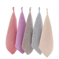 Pineapplet Coral Fleece Kitchen Towel Strong Absorption Pineapple Coral Velvet Washing Room Handkerchief Hand Towel 25x25cm 1