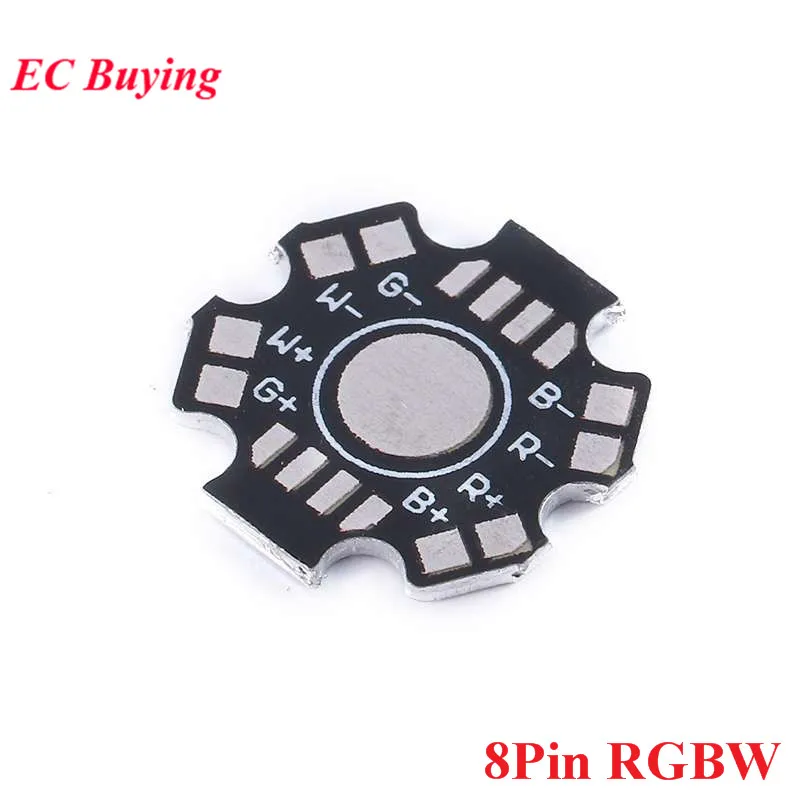 

10pcs 1W 3W 5W Heatsink Heat Sink LED Aluminum Base Plate RGB RGBW LED PCB Board For Cooling Heatsink LED Diode 8P 8Pin 8 Pin