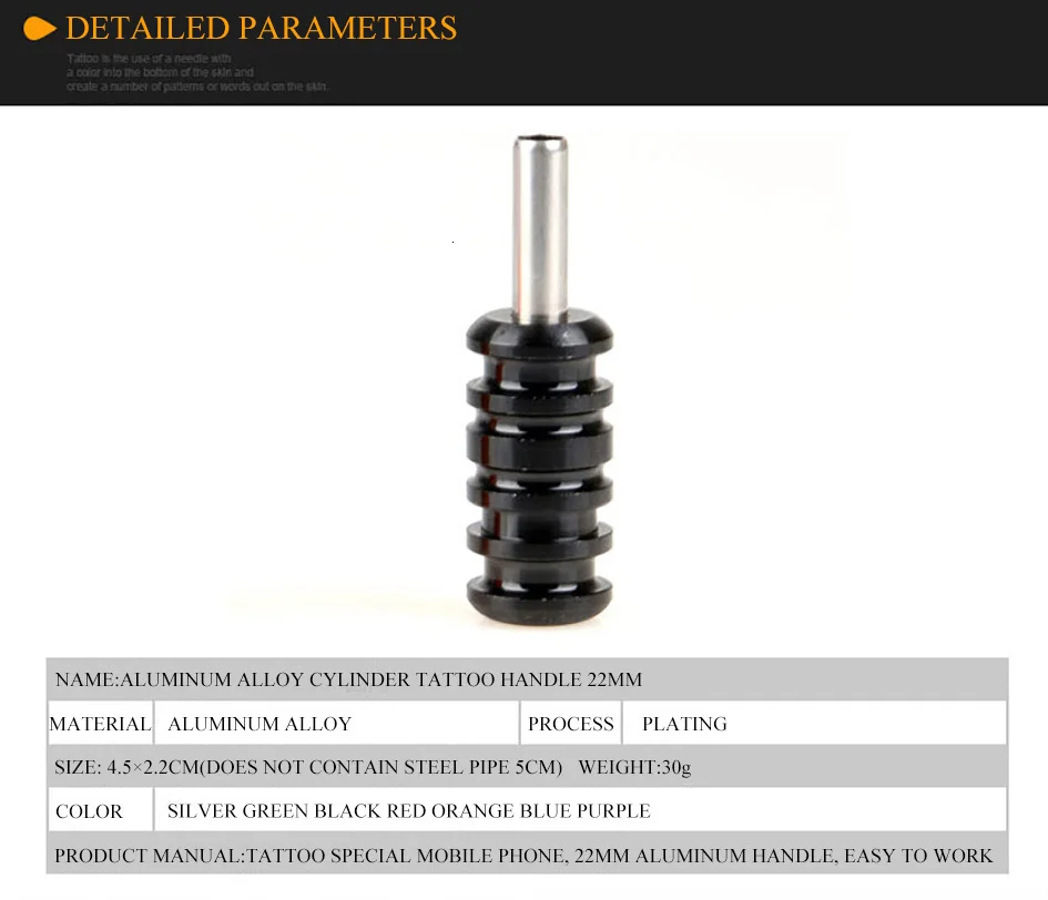 Hummingbird татуировки Поставки ручка машины Алюминиевый Регулируемый Картридж ручка Cartucho диаметр 20*50 мм ручки алюминиевая трубка