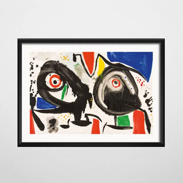 14 Joan Miro Современная художественная картина, абстрактная картина, Ретро Художественная живопись, Шелковый Холст, плакат, настенный домашний декор - Цвет: 14