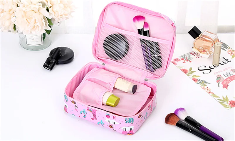 Cosmetic Bag Bathroom Travel Makeup Bag Organizer Neutral Make Up Box Neceser Beauty Case Hanging Toiletry Bag