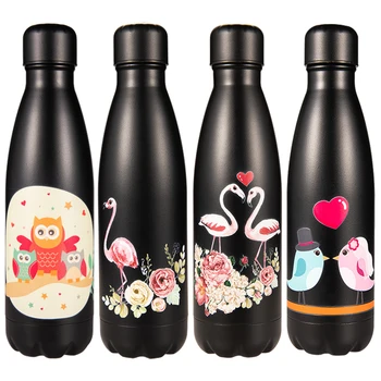 

Custom Stainless Steel Water Bottle BPA free Thermos Flask 500ml Gym Sport Insulated Cold Hot Drink Bottle Travel Coffee Cup