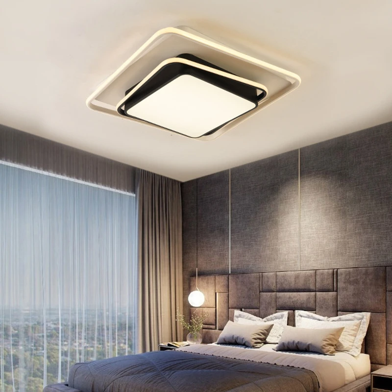 

European-style Metal Base Ceiling Light Dimmable Surface Mount Bedroom Living Dining Room LED Minimalism Ceiling Lamp