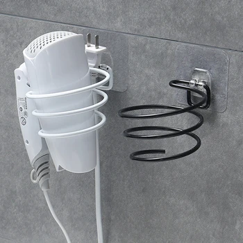 

High Quality 2020 Innovative Wall-Mounted Hair Dryer Hairdryer Straightener Holder Shelf For Washroom Supplies