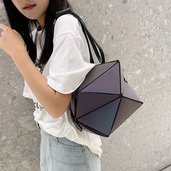 

Bag female bag new 2020 autumn portable large capacity single-shoulder bag fluorescent diamond bag for college students