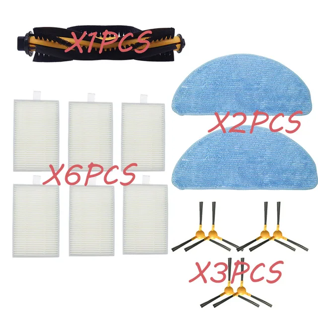 Roller Brush Side brush HEPA Filter For Proscenic 800T Liectroux C30B  Filter robot vacuum cleaner parts MopS Set Beige