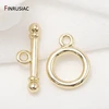 Supplies For Jewelry 14K Gold Plated Toggle OT Clasps For DIY Bracelets Necklaces Findings End Clasps Connectors Hooks Wholesale ► Photo 1/6