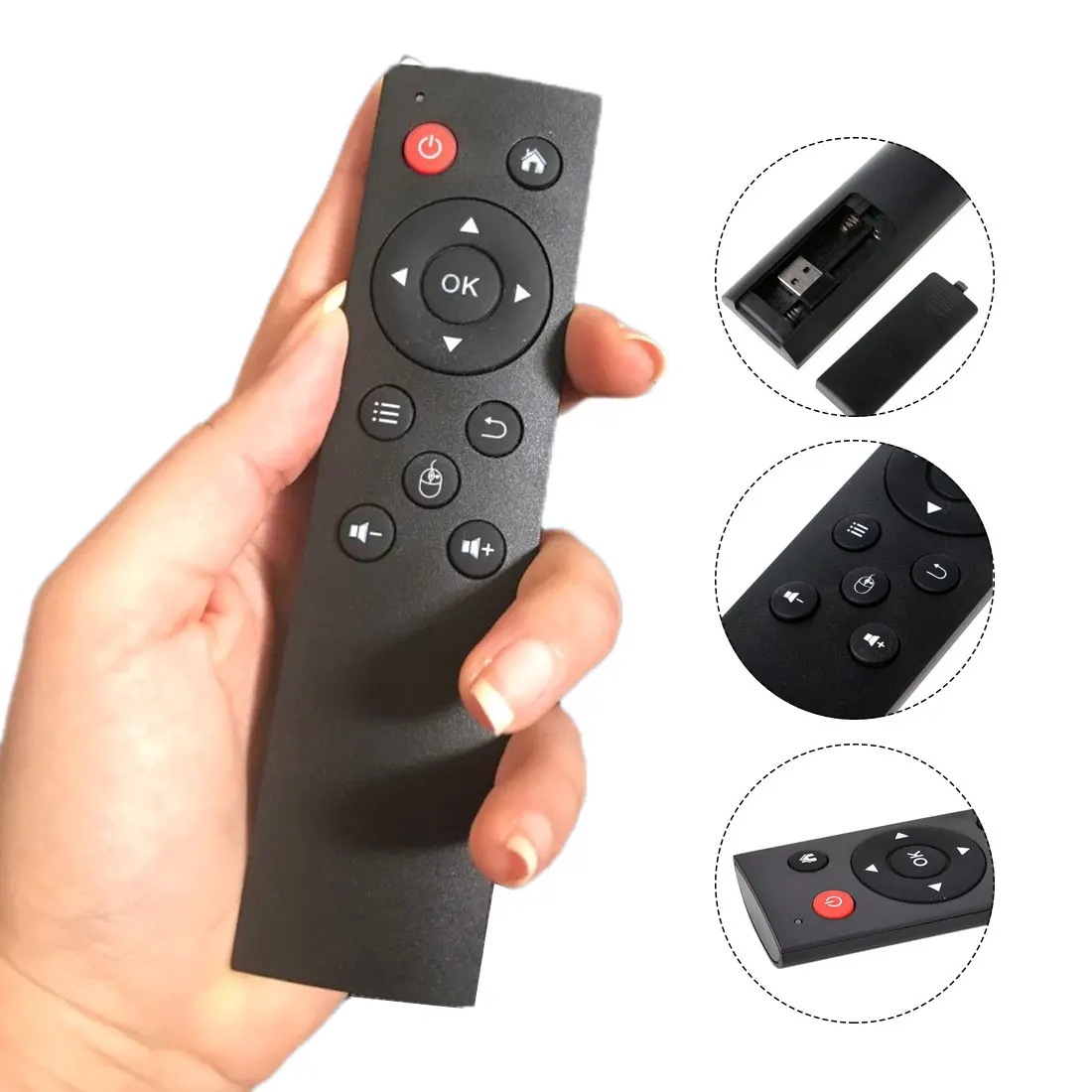 

Universal 2.4G Wireless Air Mouse Keyboard Remote Control For PC Android TV Box led tv control abs remote control hd