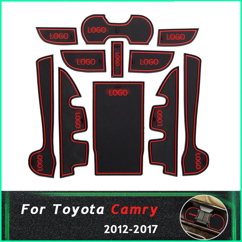 RKAC ворота Слот коврик для Toyota Camry 7 XV50 2012- MK7 Нескользящие коврики интерьер дверной коврик/чашки коврики красный синий белый