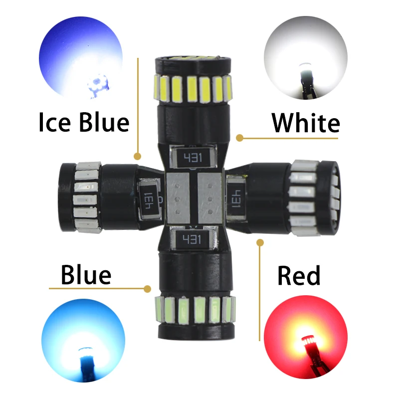 2 шт. T10 W5W canbus светодиодные лампочки для peugeot 206 307 407 партнер 3008 508 парковка светильник s широкий светильник двери светильник автозапчастей без сигнализации