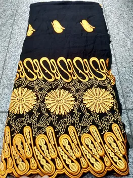 

african swiss voile lace black&gold nigerian lace fabrics tissu dentelle beaded fabric swiss cotton voile dubai fabric 7yard/lot