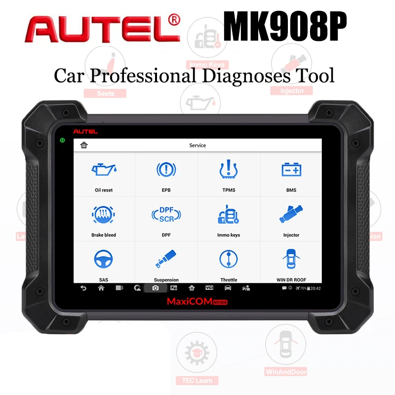 Профессиональный autel MK908P ECU кодирование и программирование двунаправленное управление полные системы диагностики OBD2 автомобильный диагностический инструмент программатор ключей